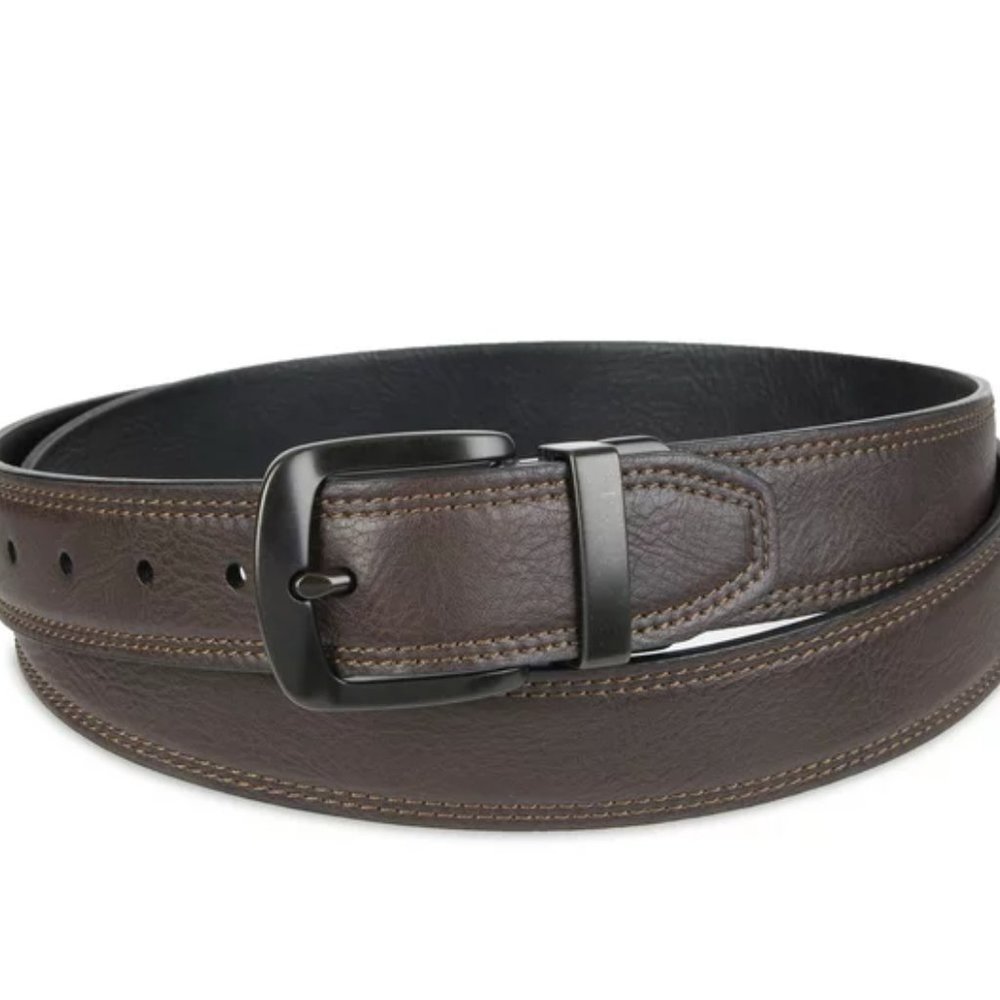 Dickies Genuine Black Buckle Reversible Brown/Black Synthetic Leather - Picture 2 of 3